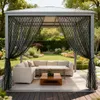 2er Set Vorhänge Voile Blumenmuster Outdoor Vorhang Produktbild-Vorschau 7