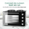 Emerio mini-four – 2 plaques de cuisson – 90–230°C – Voir les images du produit 7