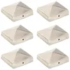 vidaXL Pfostenkappen 6 Stk. Pyramide Edelstahl 81 x 81 mm Produktbild-Vorschau 8