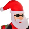 HOMCOM Aufblasbarer Weihnachtsmann auf einem Motorrad 165 Produktbild-Vorschau 8
