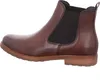 A side view of a brown leather bootie. Produktbild-Vorschau