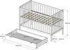 ZEE LUMI Lettino per Bambini Cashmere 120×60 cm con Anteprima dell’immagine prodotto 3