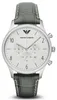 Armani Armbanduhr Quarz Analog 43mm Edelstahl Grau Leder Produktbild-Vorschau 1