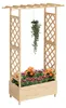 Relaxdays Blumenkasten mit Rankgitter & Dach, HBT: Produktbild-Vorschau 1