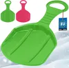 KOTARBAU® 2 pcs. Luge Plastique 53x34x3,5 cm Vert & Rose Voir les images du produit 1