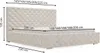 A diagram of a bed with dimensions indicated. Produktbild-Vorschau