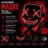 LED maska Purge červená - ovládateľná kostýmová maska na Náhľad obrázku produktu 7