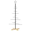 The Living Store Weihnachtsbaum Metall mit Holzständer Produktbild-Vorschau 2