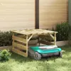 vidaXL Garaż na kosiarkę brązowy 84 x 80 x 56 cm Podgląd zdjęcia produktu 2