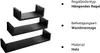 WOLTU 3er Set Hängeregal, Wandregal, U Form CD 30/45cm/60cm Produktbild-Vorschau 7