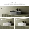 Collage showing a bathroom sink in different colors. Produktbild-Vorschau