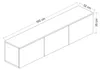 Homidea Levante – Hängendes TV-Lowboard – 160 cm – Produktbild-Vorschau 2