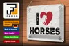 Blechschild Spruch 20x30 cm I love horses Schild Produktbild-Vorschau 4