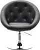 A black swivel chair with a chrome base and adjustable height. Náhled obrázku produktu