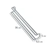 A silver-colored metal tie and belt rack with dimensions indicated. Produktbild-Vorschau