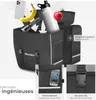 Sacoche de vélo 35 litres pour porte bagages arrière - noir Voir les images du produit 3