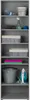 Seitenschrank - Weiß - 50 x 185 x 40 cm - 6 Einlegeböden Produktbild-Vorschau 6