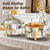 WARMOUNTS Chafing Dish 4er Set 6,5QT Buffet Warmhalter aus Produktbild-Vorschau 4