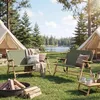 Bambus Campingbank MCW-Q40, Outdoorbank Picknickbank Produktbild-Vorschau 11