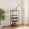 Iropro 5 Etagen Freistehendes Weinregal mit Glashalter und Produktbild-Vorschau 2
