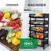 Novaliv 5 Stück Korbregal Schwarz Steckregal Stapelbar & Produktbild-Vorschau 2