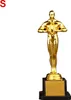 A golden trophy on a black and gold base against a white background. Produktbild-Vorschau