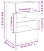 Pensile TV con luci LED bianco 40x30x60,5 cm Anteprima dell’immagine prodotto 8