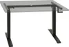 A black, height-adjustable desk frame with a hand crank on the right side, shown against a white background. Náhled obrázku produktu