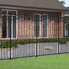 vidaXL Gartenzaun KAMPEN mit Speerspitze Schwarz 240 x 175 Produktbild-Vorschau 2
