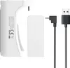A white battery pack and charging cables for a game controller. Produktbild-Vorschau