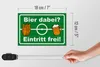Blechschild Alkohol 18x12cm Bier dabei Eintritt frei Produktbild-Vorschau 5