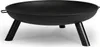A black metal fire pit with three legs, shown from a side angle on a white background. Náhľad obrázku produktu