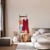 Relaxdays žebřík na ručníky, 4 příčky a háčky, V x Š: 160,5 Náhled obrázku produktu 3