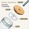 Cosumy Bubble Tea Becher mit Strohhalm und Bambusdeckel - Produktbild-Vorschau 4