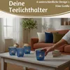 LS-LebenStil 4´er Set Glas Teelichthalter Retro Blau 7cm Produktbild-Vorschau 6