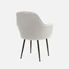 Set 2 poltrone bouclé, gambe in metallo, Bouclé bianco Anteprima dell’immagine prodotto 3