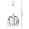 Lampa wisząca świecznikowa biała klatka Single 4xE14 15W Podgląd zdjęcia produktu 3
