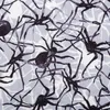 Jerseystoff Meterware Foliendruck Halloween Spinnen grau Produktbild-Vorschau 3