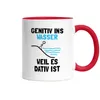 Genitiv ins Wasser weil es Dativ ist Tasse Rot Grammatik Produktbild-Vorschau 2