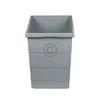 A gray plastic bin with a ribbed exterior and a lighter gray rim, shown from the front against a white background. Náhled obrázku produktu