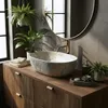 Aufsatzwaschbecken Rea Amelia Rustrstone 48 Beige Produktbild-Vorschau 6