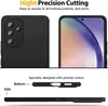 Marketing image showing a black phone case from different angles, highlighting its precision cutting and access to buttons and ports. Voir les images du produit