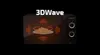 A 3D rendering of a black microwave oven with food inside and microwave waves emanating from it. Anteprima dell’immagine prodotto