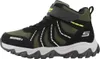 A side view of a single green and black Skechers boys' hiking boot. Voir les images du produit