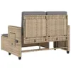 The Living Store Gartenbank Verstellbar mit Kissen Beige Produktbild-Vorschau 8