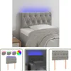 The Living Store LED Kopfteil Hellgrau 80x7x78/88 cm Samt Produktbild-Vorschau 1