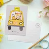 Mr. & Mrs. Panda Postkarte Taxifahrerin Herz - Grau Pastell Produktbild-Vorschau 3