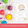 Friendly Fox Regenbogen Einladung, 12 Kinder Produktbild-Vorschau 2