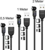 Set de 3 câbles de charge magnétiques (0,5 mètre+1 mètre+2 Voir les images du produit 1