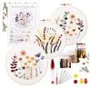 Anfänger Stickerei Set Stickerei Set, Blumenmuster Pflanzen Produktbild-Vorschau 1